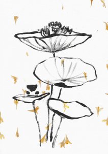 Faldende gylden lotus af Santhosh ch