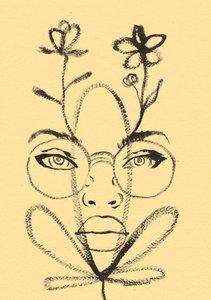 Tegning af et blomsteransigt af Santhosh ch