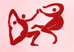 Yndefulde røde figurer af Santhosh ch