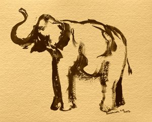Skitse af majestætisk elefant af Santhosh ch