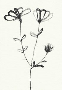 Minimalistisk blomsterskitse af Santhosh ch