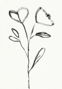 Minimalistisk blomsterskitse af Santhosh ch