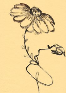 Organisk blomsterskitse af Santhosh ch
