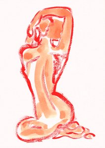 Studie af en sensuel rød figur af Santhosh ch