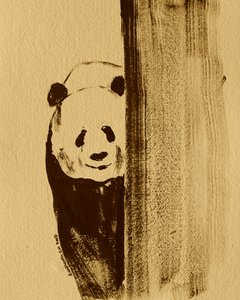 Genert panda, der kigger frem af Santhosh ch