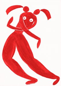 Finurlig rød danser af Santhosh ch