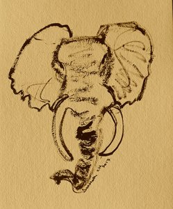 Skitse af en vild elefant af Santhosh ch
