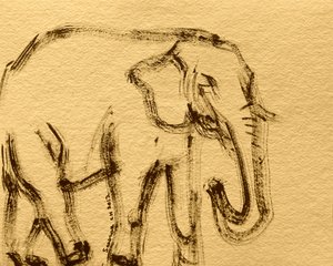 Skitse af en vild elefant af Santhosh ch