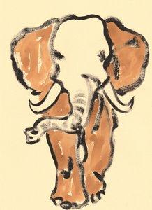 Skitse af vild elefant af Santhosh ch