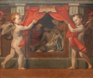 Pietà med to keruber, ca 1576.
