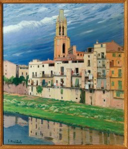 Der Fluss Onyar i Girona af Santiago Rusiñol