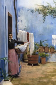 Den blå terrasse af Santiago Rusiñol