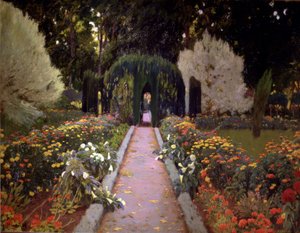 Gardens of Aranjuez (The Arbour) af Santiago Rusiñol