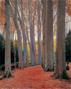 Platanenallee af Santiago Rusiñol
