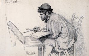 Portræt af Pere Ferran -maleri af Santiago Rusiñol