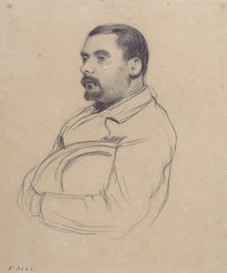 Portræt af en mand af Santiago Rusiñol