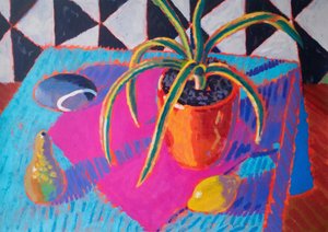 Stilleben # 38, 2024 (akryl på papir)