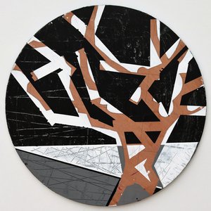 Twixt Heaven & Earth VI-B (akryl på cirkulær plade)