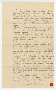 Sarah Ann Blunt Crozleys sidste testamente, oktober 1898. af Sarah Ann Blunt Crozley