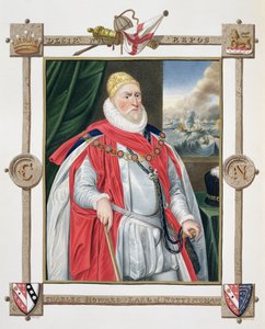 Portræt af Charles Howard (1536-1624) 2. baron af Effingham og 1. jarl af Nottingham fra 