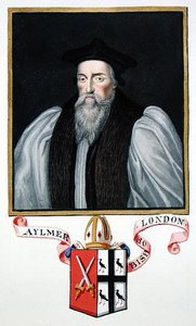 Portræt af John Aylmer (1521-94) biskop af London fra 