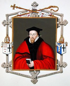 Portræt af John Whitgift (ca. 1530-1604) Ærkebiskop af Canterbury fra 