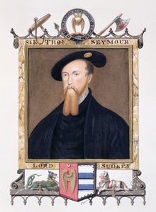 Portræt af Thomas Seymour (1508-49), 1. baron af Sudeley, fra "Memoirs of the court of the Queen Elizabeth of the Court", udgivet i 1825 (wc og gouache på papir)