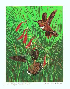 Rufus Pas de Deux, 2016 (linoleumssnit)