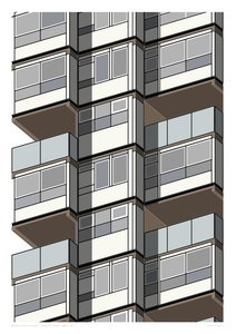 Lambeth Towers_Sepia, 2015 (grafisk giclee print)