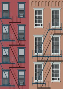 New York Town House, 2017 (digital) af Sarah Evans