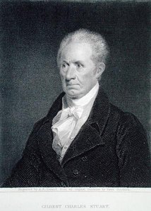 Gilbert Charles Stuart (1755-1828), graveret af Asher Brown Durand (1796-1886) fra en original miniature (gravering)
