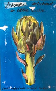 Artiskok, 2023 (akvarel) af Sarah Thompson-Engels
