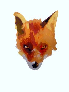 Fox face, 2013 (monoprint med blæk)