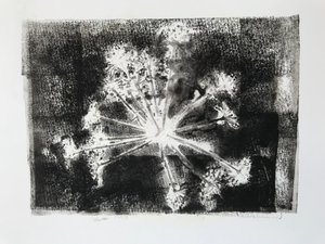 Sidhel E, 2020, (Monoprint) af Sarah Thompson Engels