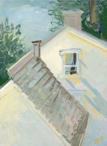 Golden Light, ca. 2020 (olie på lærred) af Sarah Tudor