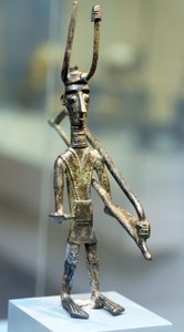 Bronzefigur af en kriger, ca. 1800-1200 f.Kr. (bronze) af Sardinia Nuragic Civilization