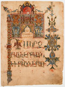 Titelblad for Johannesevangeliet, 1300-1310. af Sargis Pidsak