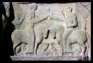 Relief, der skildrer kong Ardashir I