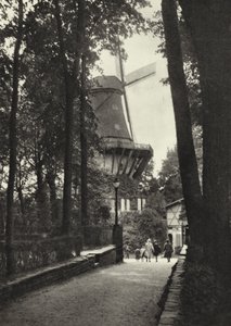 Potsdam, historisk vindmølle i Sanssouci; Historisk vindmølle i Sanssouci (s/h-billede)
