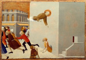 Den salige Ranieri Rasini sletter de fattige fra et fængsel i Firenze Træmaleri af Stefano di Giovanni di Console dit il Sassetta (1392-ca.1450) 15. århundrede søn. 0,43x0,63 m.