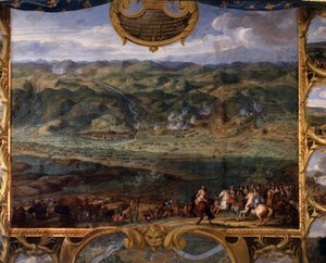 Prins Louis II af Bourbon Condes (Bourbon-Conde) handlinger kendt som Grand Conde (1621-1686): Slaget ved Fribourg (1644) under Trediveårskrigen - Maleri af Frelseren The Tale (Leconte, Greven, Lecomte ) (1659-1694)
