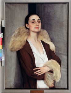 Portræt af Melita Tchalokashvili, 20. århundrede (tempera)