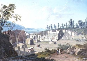 Store turister ved ruinerne i Pozzuoli, nær Napoli
