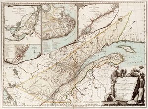 Kort over Quebec, Canada