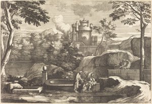 Jesus og samaritaneren af Sébastien Bourdon