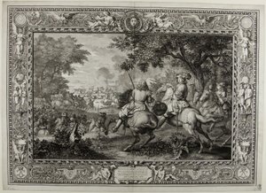 Den spanske hærs nederlag nær kanalen ved Brügge til kong Ludvig XIV