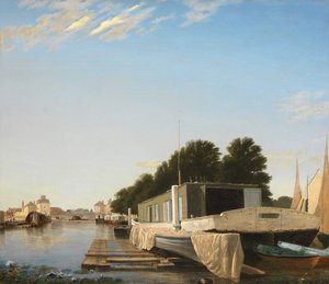 Pramme ved en fortøjning af Scandinavian School