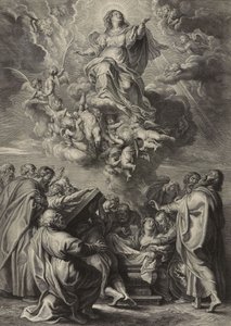 The Assumption of the Virgin (gravering på lagt papir)