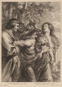Drunken Silenus af Schelte Adams Bolswert after Sir Anthony van Dyck