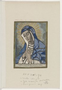 Applikationsprent mødte Maria Maria Mater Dei Queen of Heaven (titel på objekt) af Schelte Adamsz. Bolswert